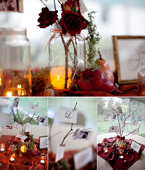Since our wedding was in October I wanted to use vintage romantic fall 