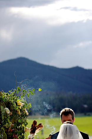 We also added some Native American elements sage blessing Navajo wedding