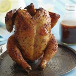 Beer Can Chicken with Cola Barbecue Sauce