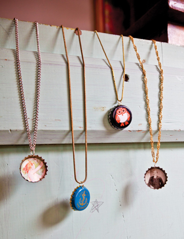 bottle cap frame necklaces