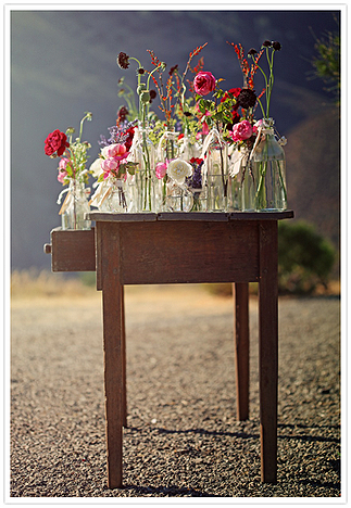 mismatched vases