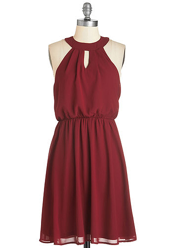 City Sway Dress in Wine