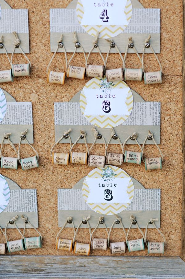 wine cork escort cards