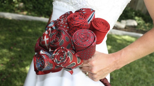 necktie wedding bouquet