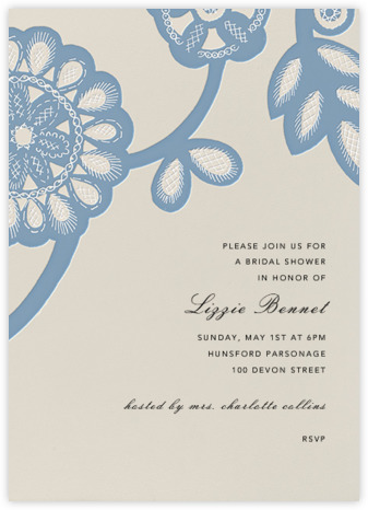 oscar de la renta bridal shower invite