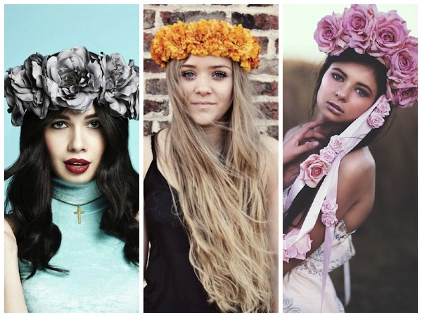 faux floral crowns