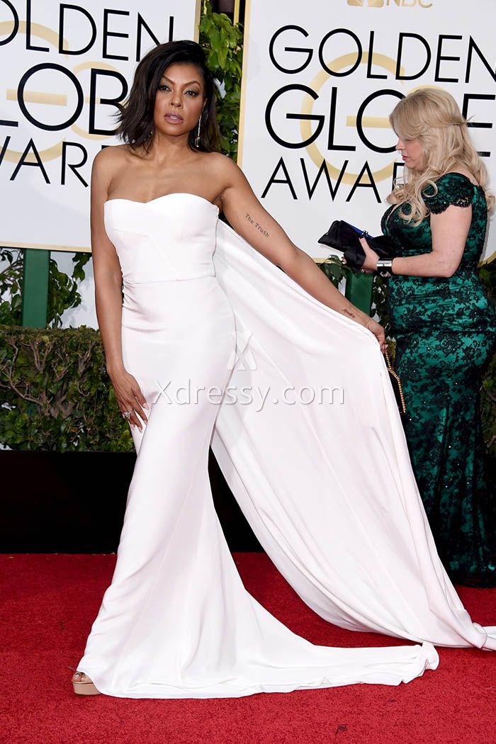 taraji-henson-white-celebrity-prom-dress-golden-globes-2016-red-carpet-1