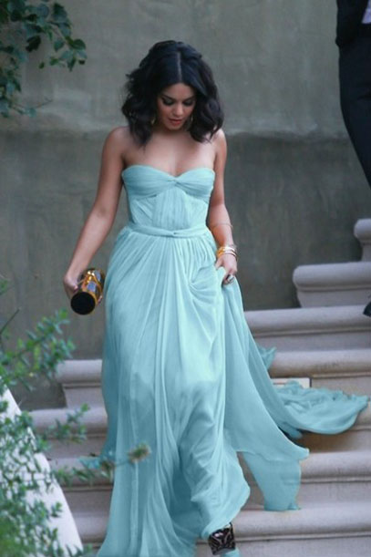 vanessa-hudgens-sky-blue-chiffon-sweetheart-open-back-prom-dress