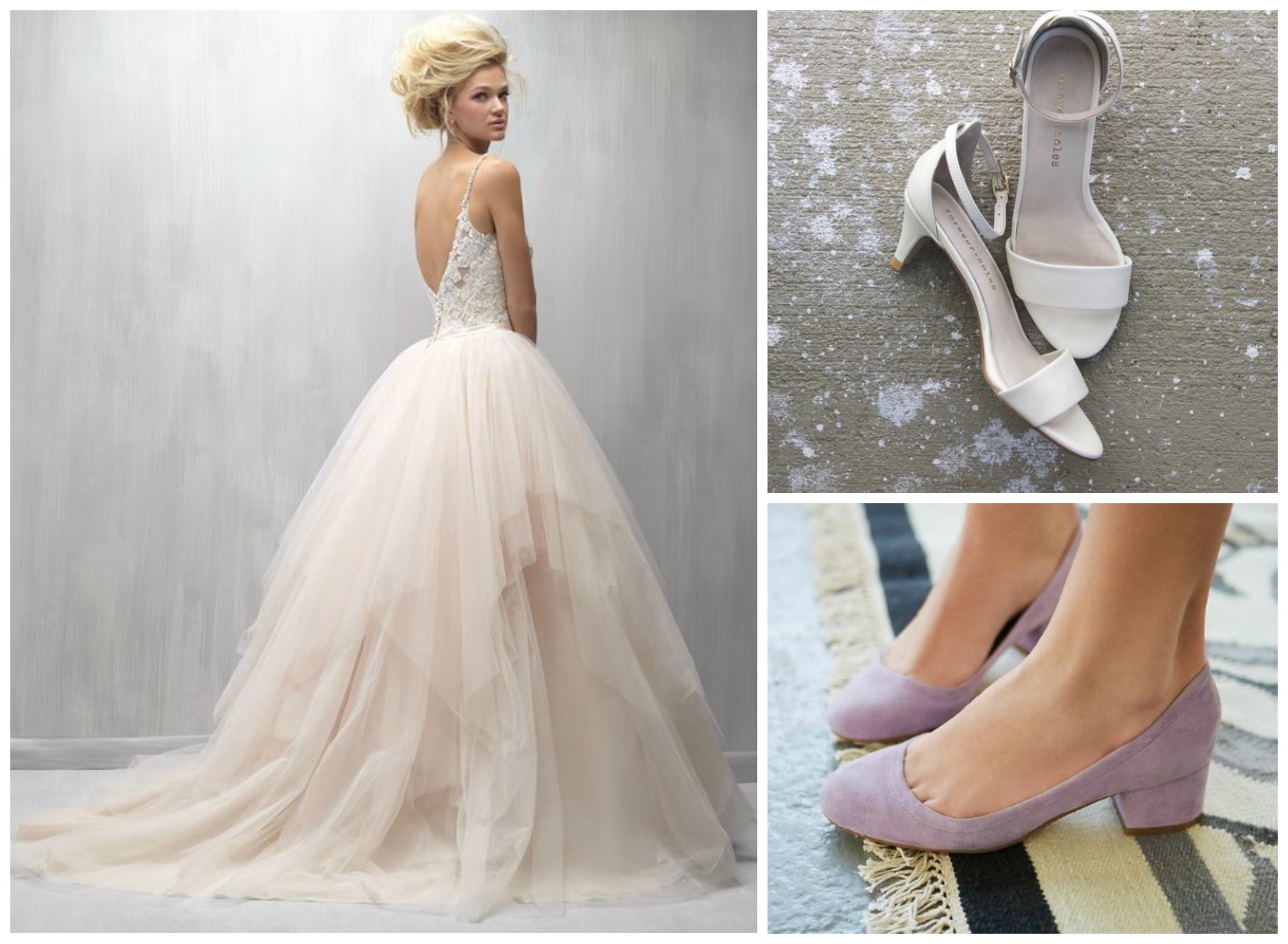 Bridal Shoe Choices Depending on the Style of the Dress